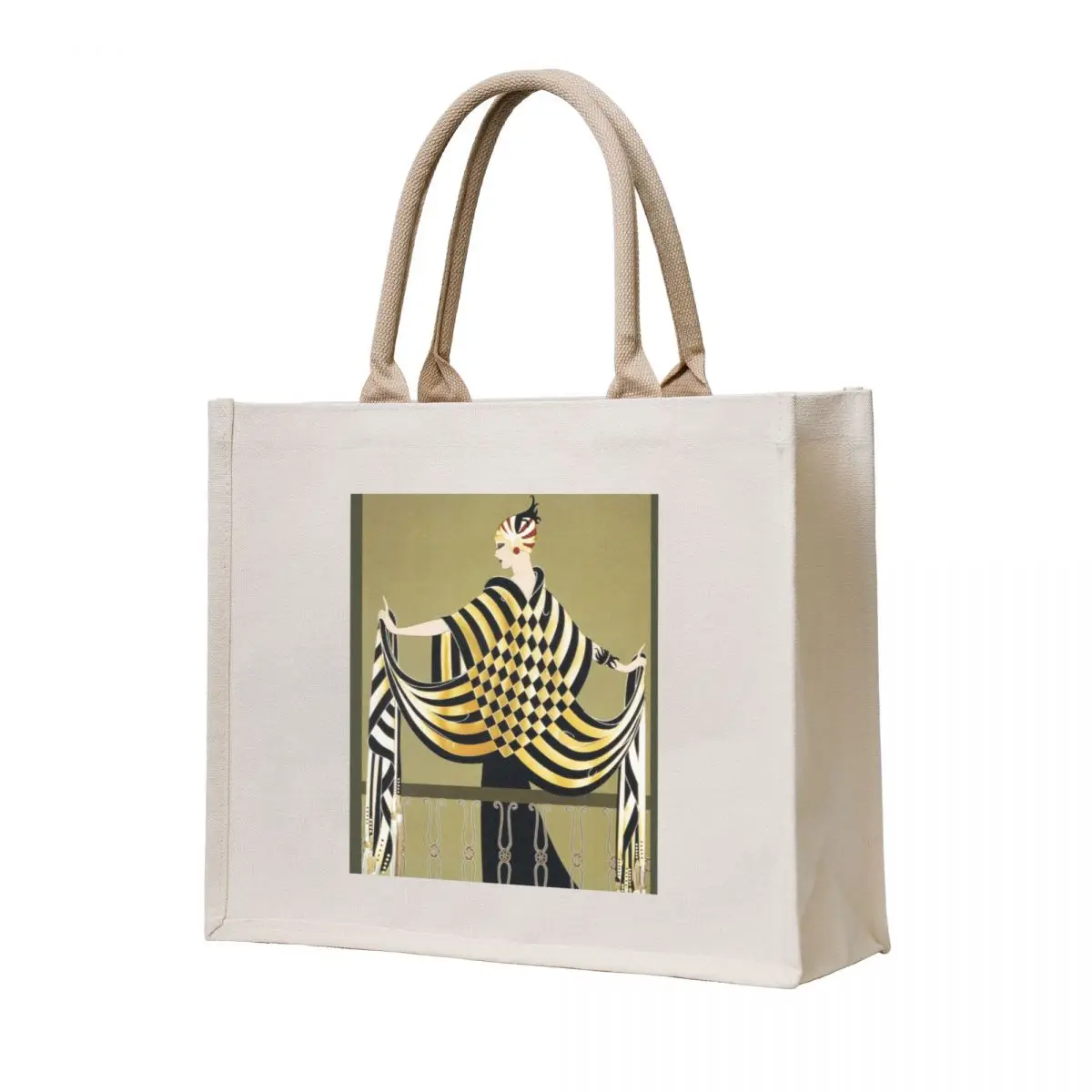 

LADY OF THE CHESS Art Deco Beauty Fashion Tote Bag Canvas tote bag men shopping trolley bag cute pouch