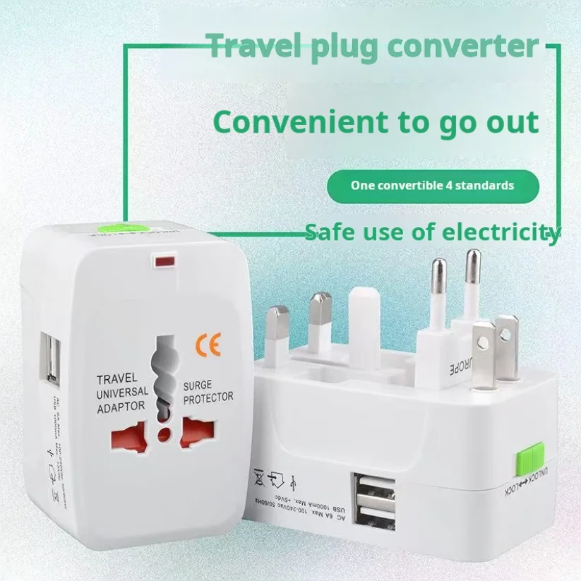 

Universal travel adapter with 2USB ports power charger adapter socket converter socket plug adapter connector EU UK US Australia