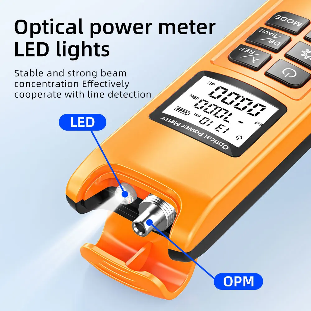 High-Precision Mini Optical Power Meter Fiber Optic Attenuation Tester G10 Charging Portable Equipment for Optical Communication