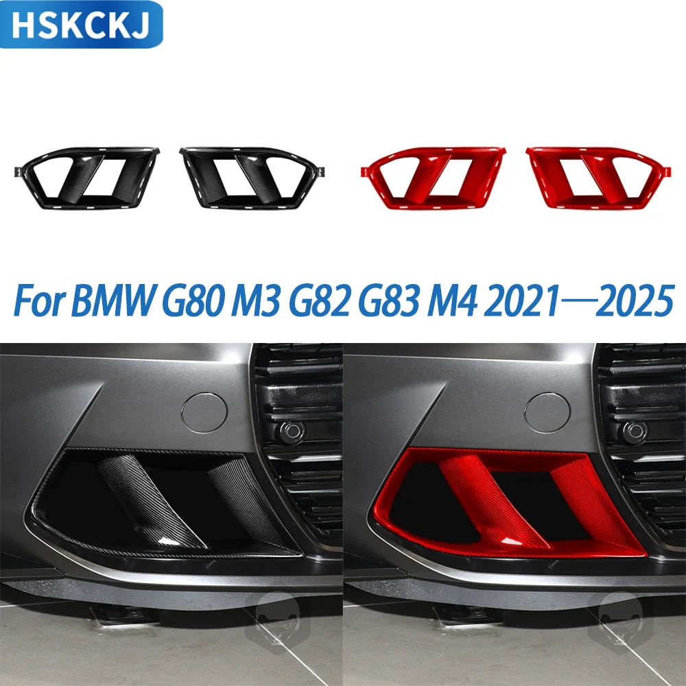 

For BMW G80 M3 G82 G83 M4 2021-2024 Pair Front Bumper Side Air Vent Cover Car Fog Cover Decorative Front Bumper Lower Vent
