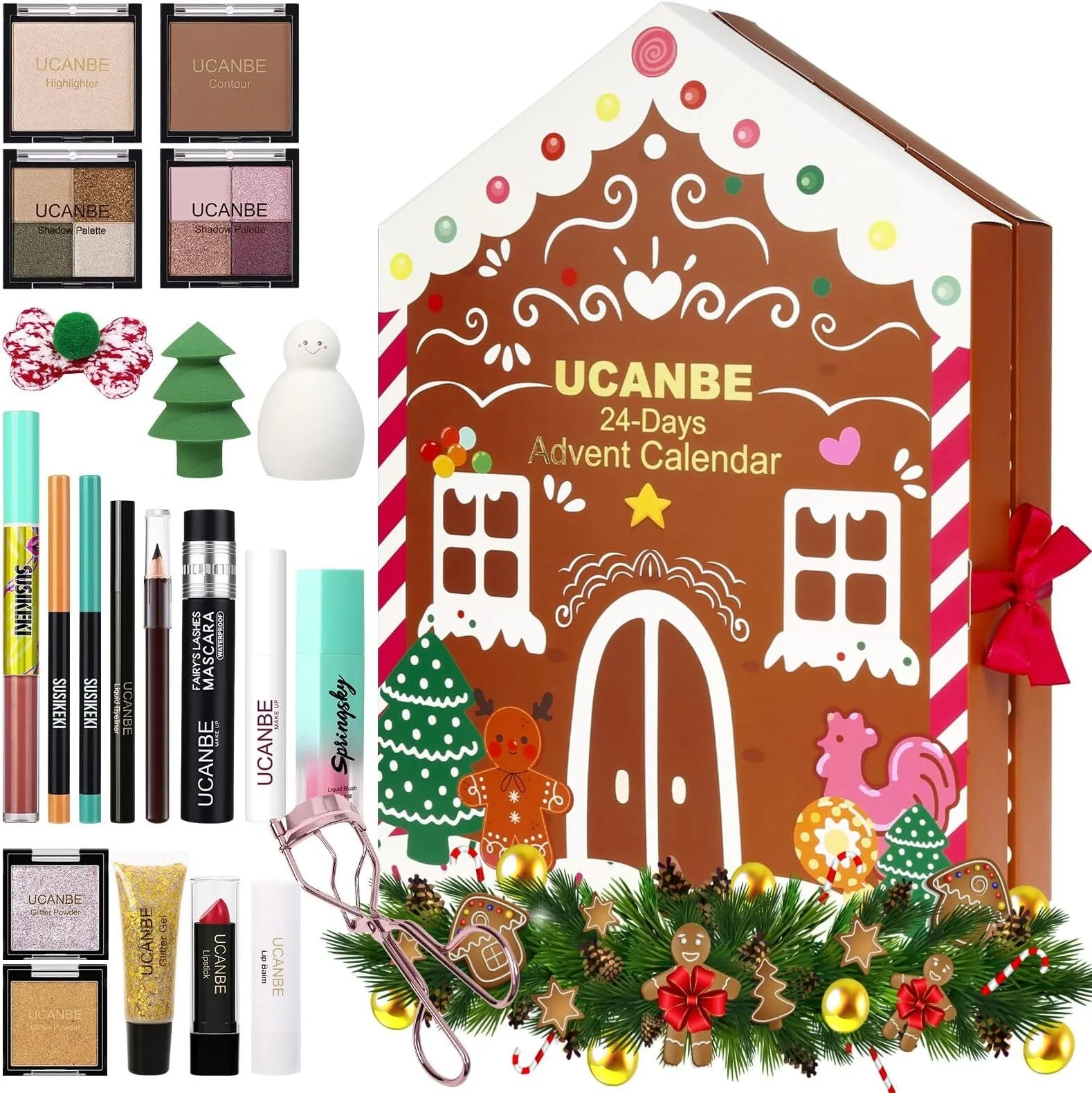 Customized queryDiy Empty Large Christmas Calendar Makeup Beauty Paper Christmas Advent Calendar Box