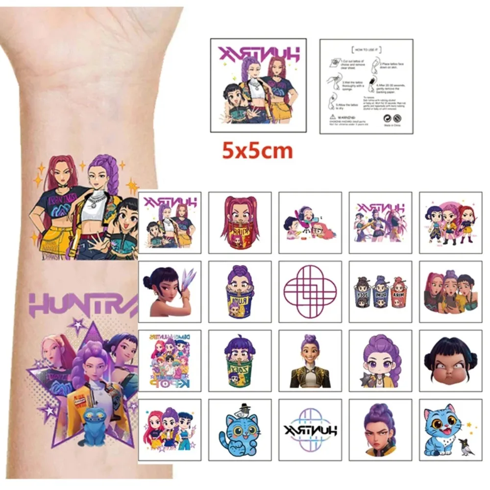 20pcs/set Cartoon Kpob Damon Hunters Rumi Kang Temporary Tattoo Sticker Rumi Tattoo Sticker Demonizing For Party Gifts image 3