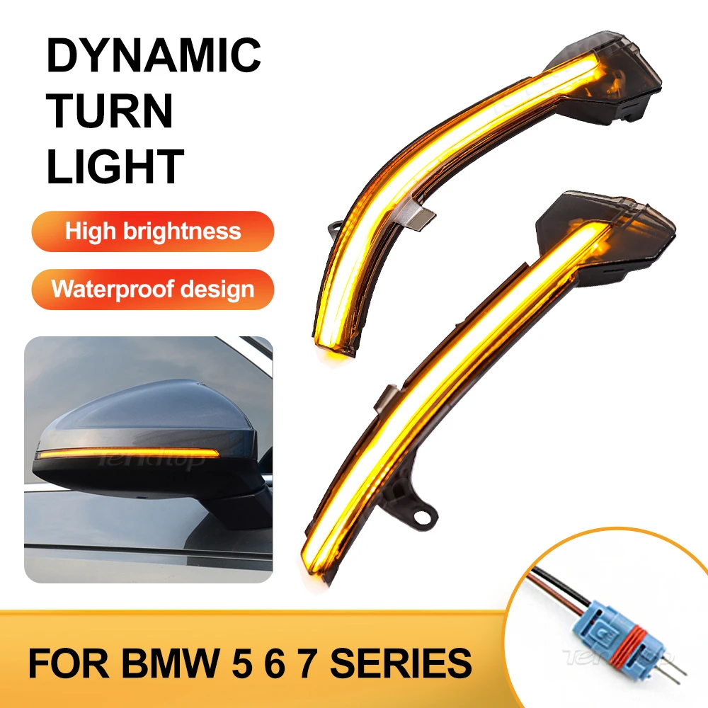 LED Dynamic Side Rear-View Mirror Indicator Light Turn Signal Blinker Light For BMW 5 6 7 Series F10 F11 F07 F06 F12 F13 F01