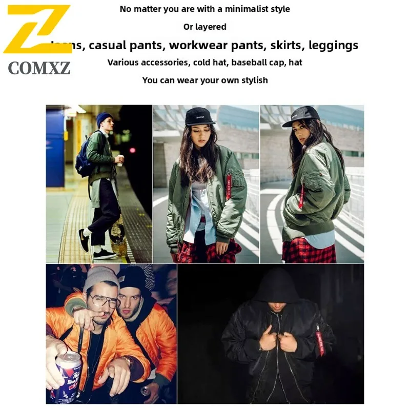 COMXZ Mannen Tactische Outdoor Werkjas Amerikaanse Stijl Honkbal Geborduurde Militaire Werkkleding Lente Herfst Stand Kraag Jas