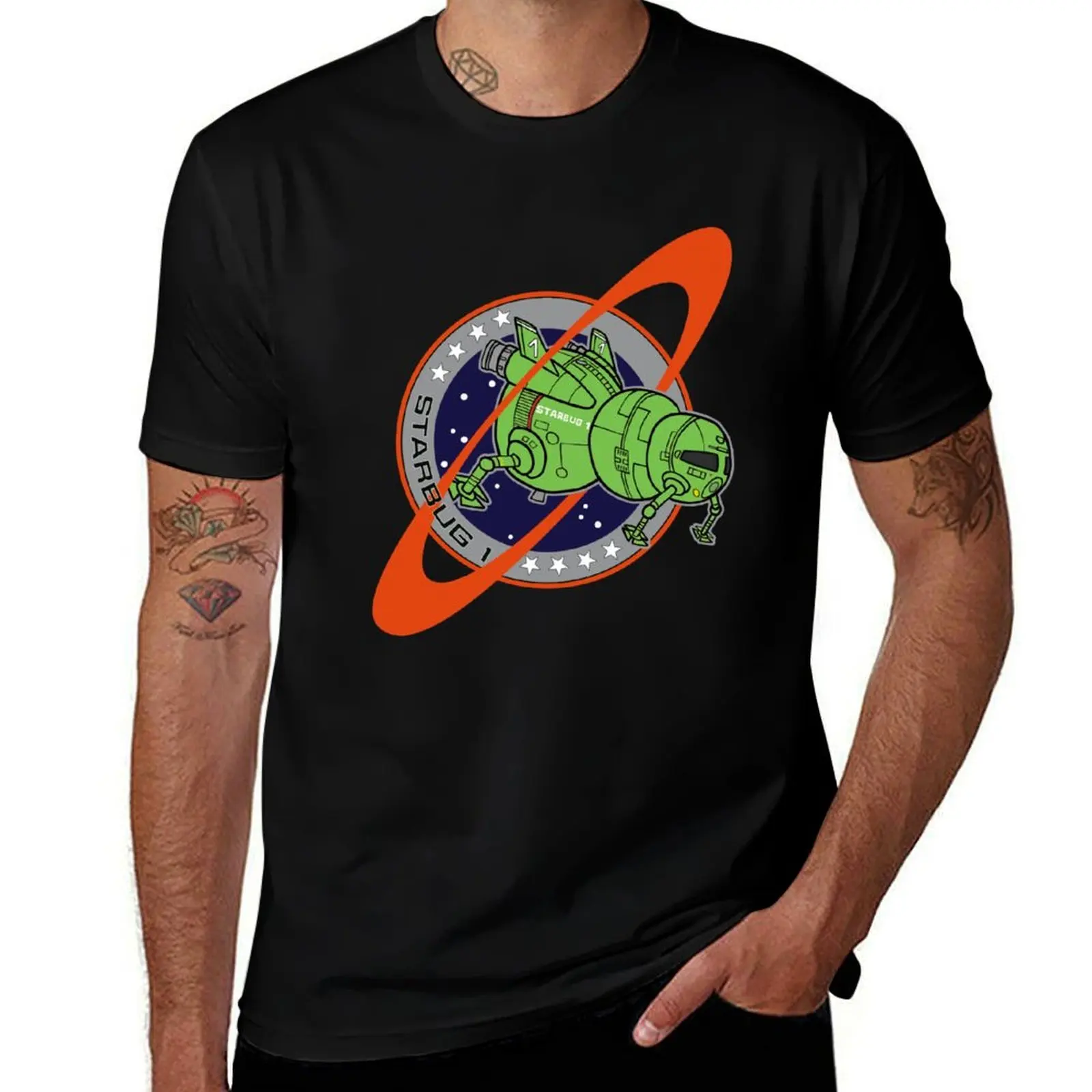 

Starbug 1 - Shuttle logo - Red Dwarf T-Shirt custom t-shirts cheap stuff luxury t-shirt clothes fitted t shirts for men