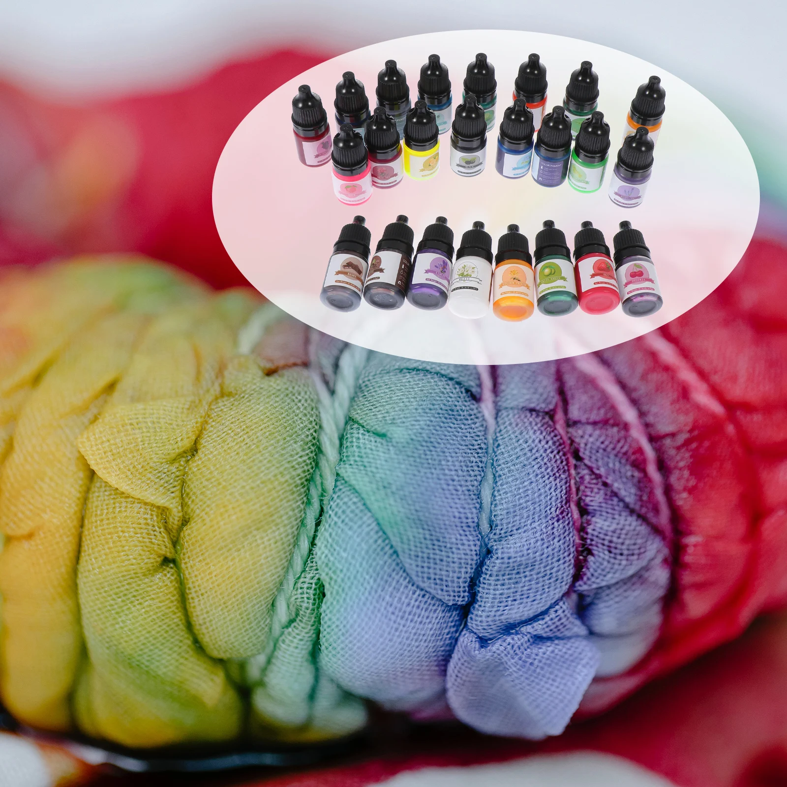 

24pcs Pigment Resin Liquid Colorant Solvent-Free DIY Craft Dyes Epoxy Art Supplies for Jewelry Nail Art Decorations Resin