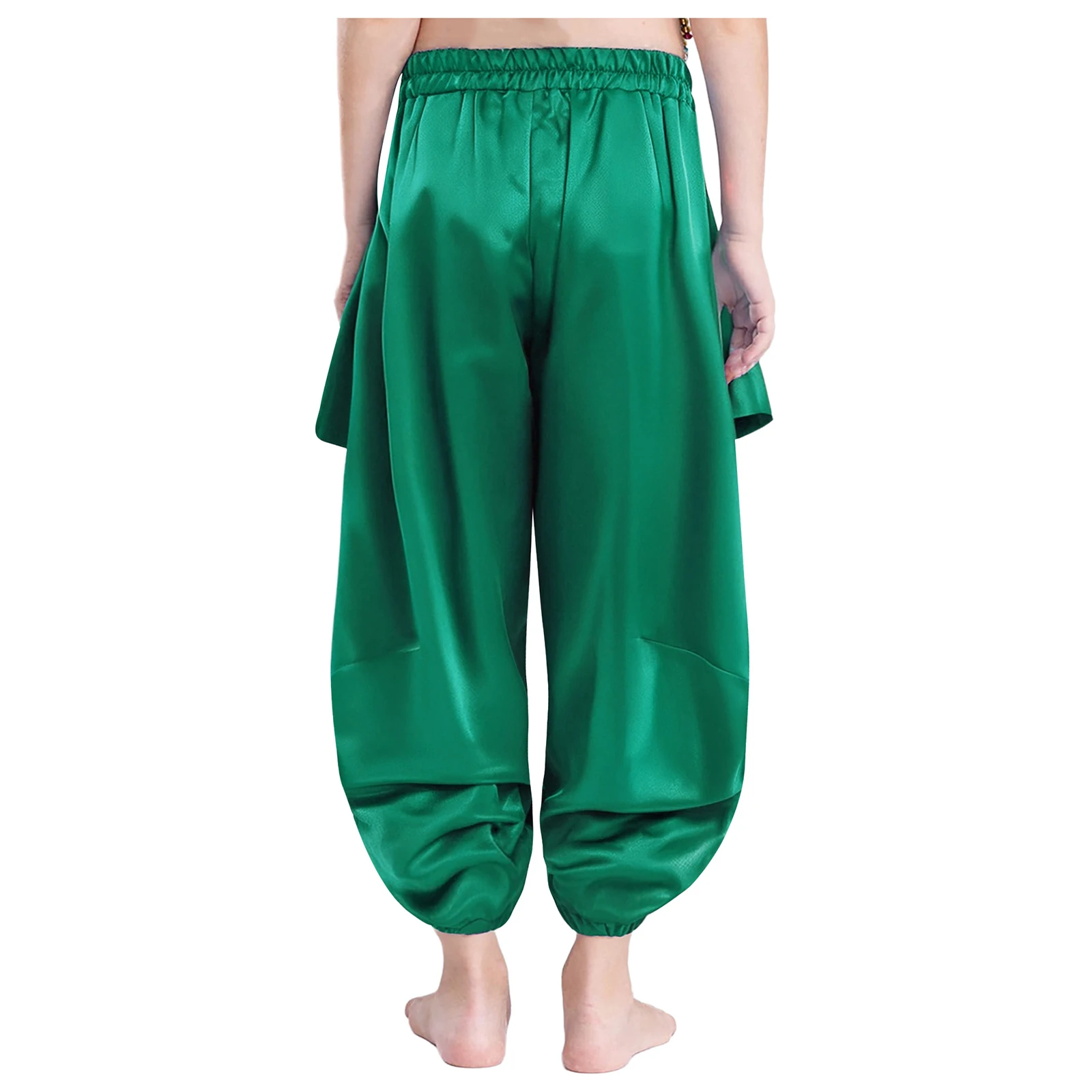

Boys Girls Tribal Bloomers Satin Belly Dance Harem Pants Halloween Party Bellydance Pants Egyptian Lantern Pants Loose Trousers