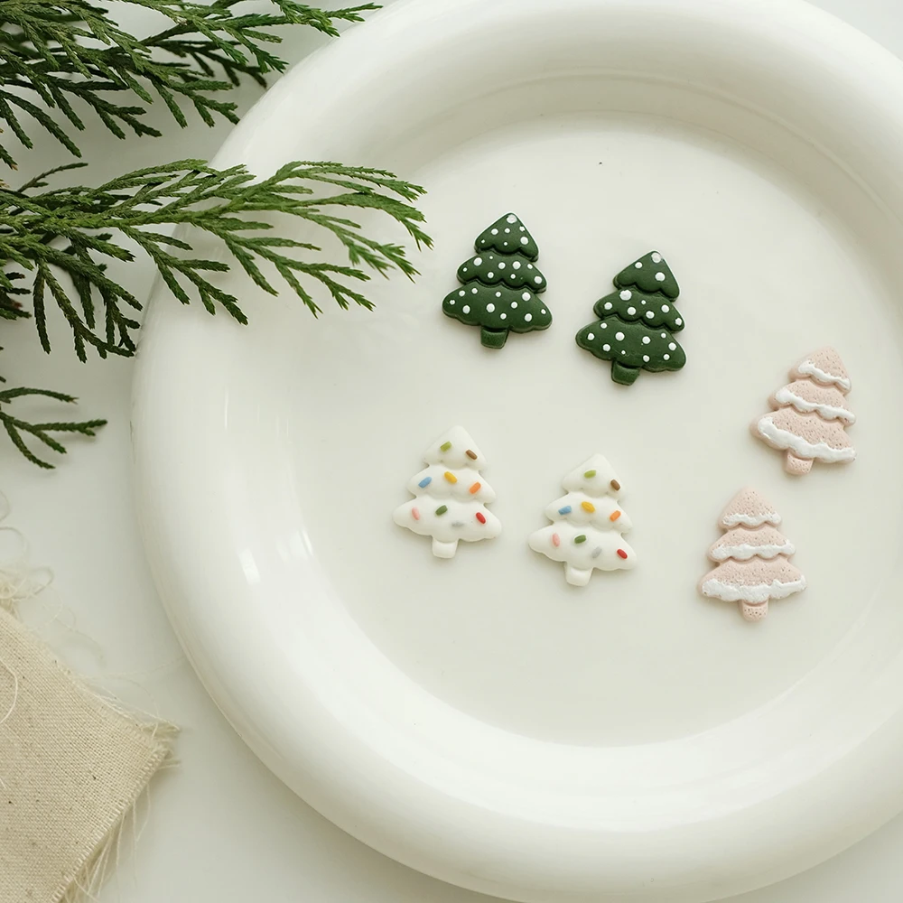 Kerstthema Polymeer Klei Cutter Boom/Ster/Boog/Kristallen Bol Vorm Snijden Sterven Oorbel Sieraden Hanger Maken Mallen Gereedschap