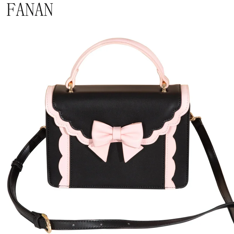 

2025 New Small Square Lolita Japanese Style Shoulder Bags for Lady Elegant Casual Crossbody Bag Fashion Women's Handbags