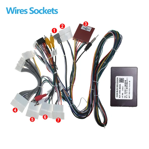 Imagen 2 del producto Kenvox Android Radio de coche Canbus Box decodificador para Mazda 2 3 CX-3 CX-5 Atenza adaptador de arnés de cableado de 16 pines enchufe de Cable de alimentación