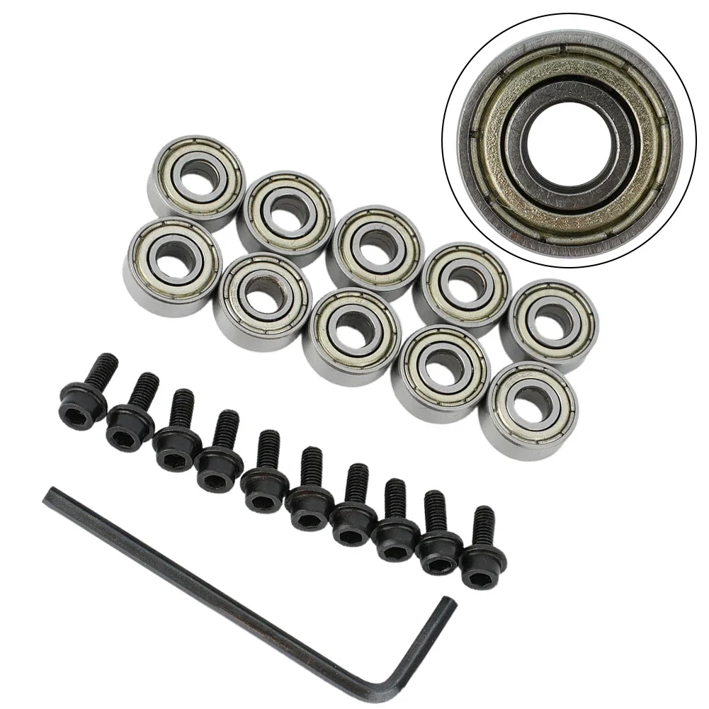 

10Pcs Router Bits Top Mounted Ball Bearings Guide For Router Bit Bearing 12.7mm Bearing Repairing Replacement Accessory Kit