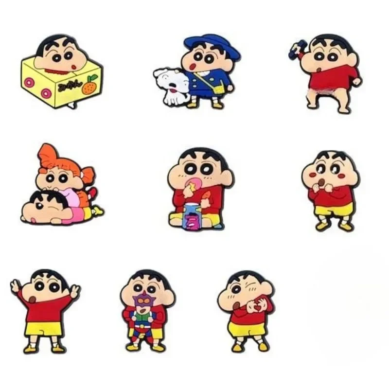 Heißer Crayon Shin-chan Cartoon-Schuhblumen-Dekor, Kawaii Studenten-Paar DIY Schuhschnalle, abnehmbare Anime-Accessoires im Großhandel – Detail 4