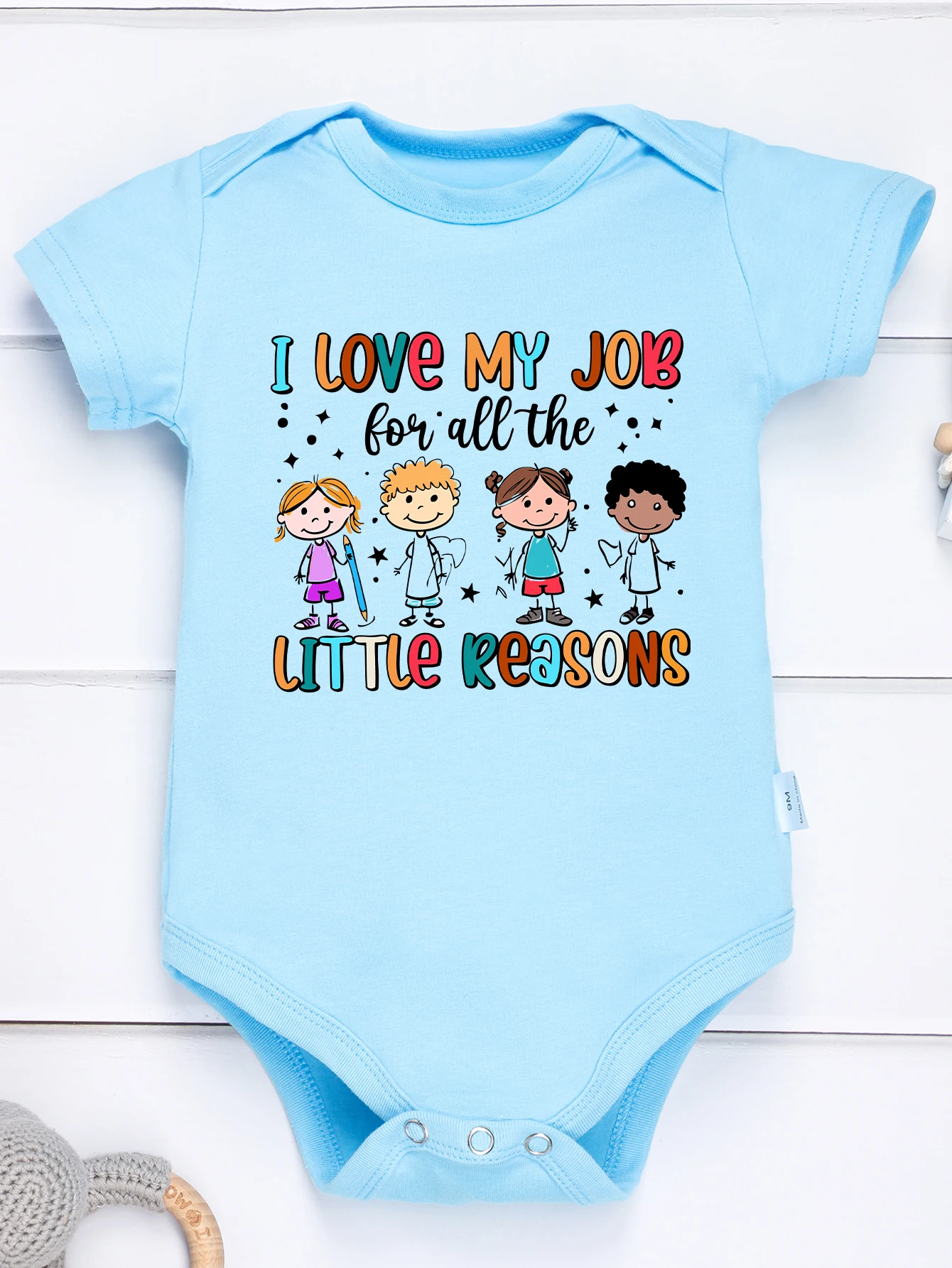 Onesie Bodysuit Toddler Rompers Cute Girls Boys Pattern Jumpsuit Boy Girl Clothes Baby Infant I Love My Job Print 0-24M Newborn