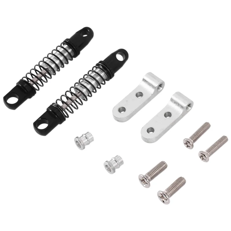 ABJL-For WPL D12 RC Car Metal Rear Shock Absorber Damper With Mount Fixed Seat Upgrades Parts Accessories
