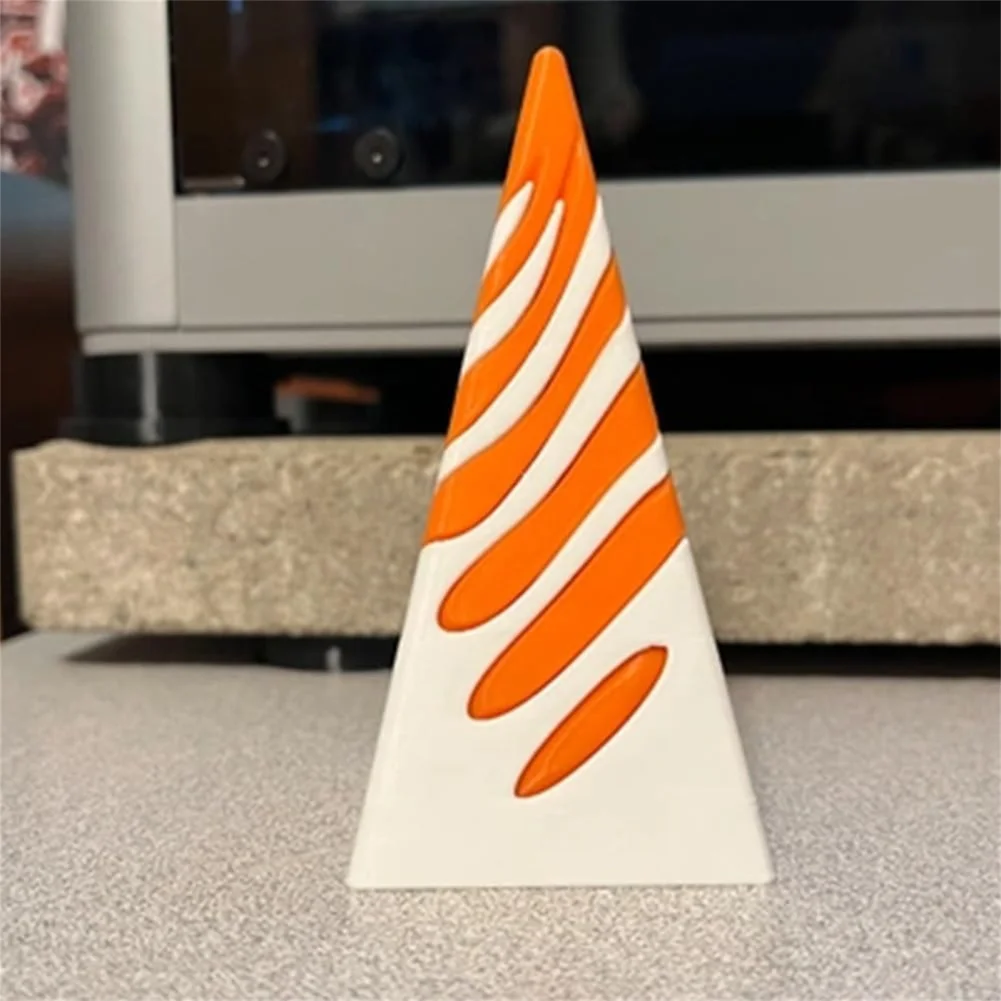 Impossible Pyramid Passthrough Sculpture 3D Printed Spiral Cone Toy Combination Egyptian Pyramid Display Statue Desktop Deco