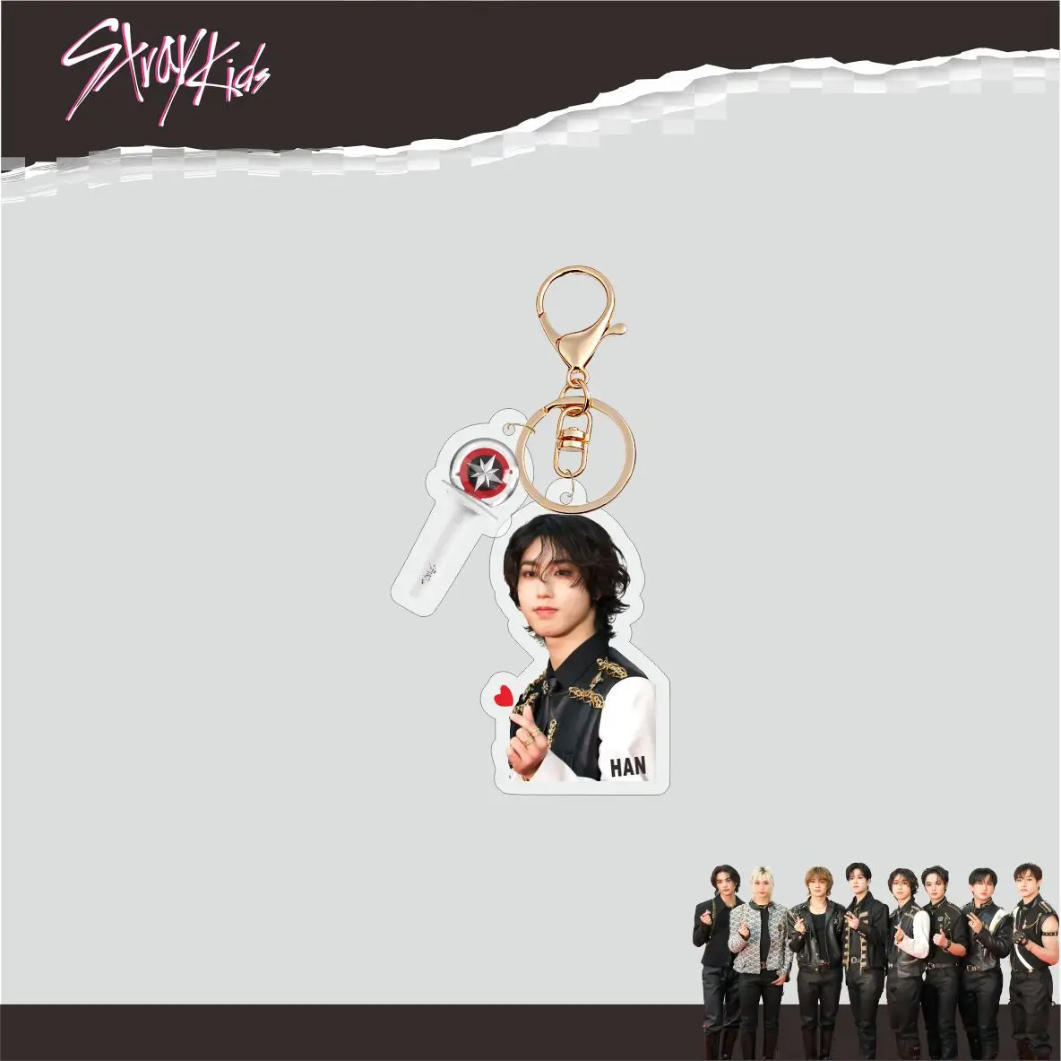 SKZOO neue Herren-Gruppenstern-Acryl-Schlüsselanhänger-Anhänger, Dekoration, niedlicher peripherer Stern-Anhänger