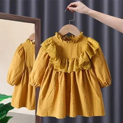 Girl Dress Kids Baby Party Birthday Evening Gown Cotton 2024 Fashion Spring Autumn Outwear School Beach Flower Girl Dress Childr