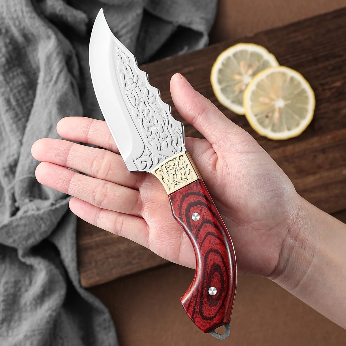 الفولاذ المقاوم للصدأ نزع العظم السكاكين اليدوية مزورة سكين الفاكهة سكين تقطيع اللحوم الساطور الشيف سكين الجزار أدوات الطبخ الأسماك #4