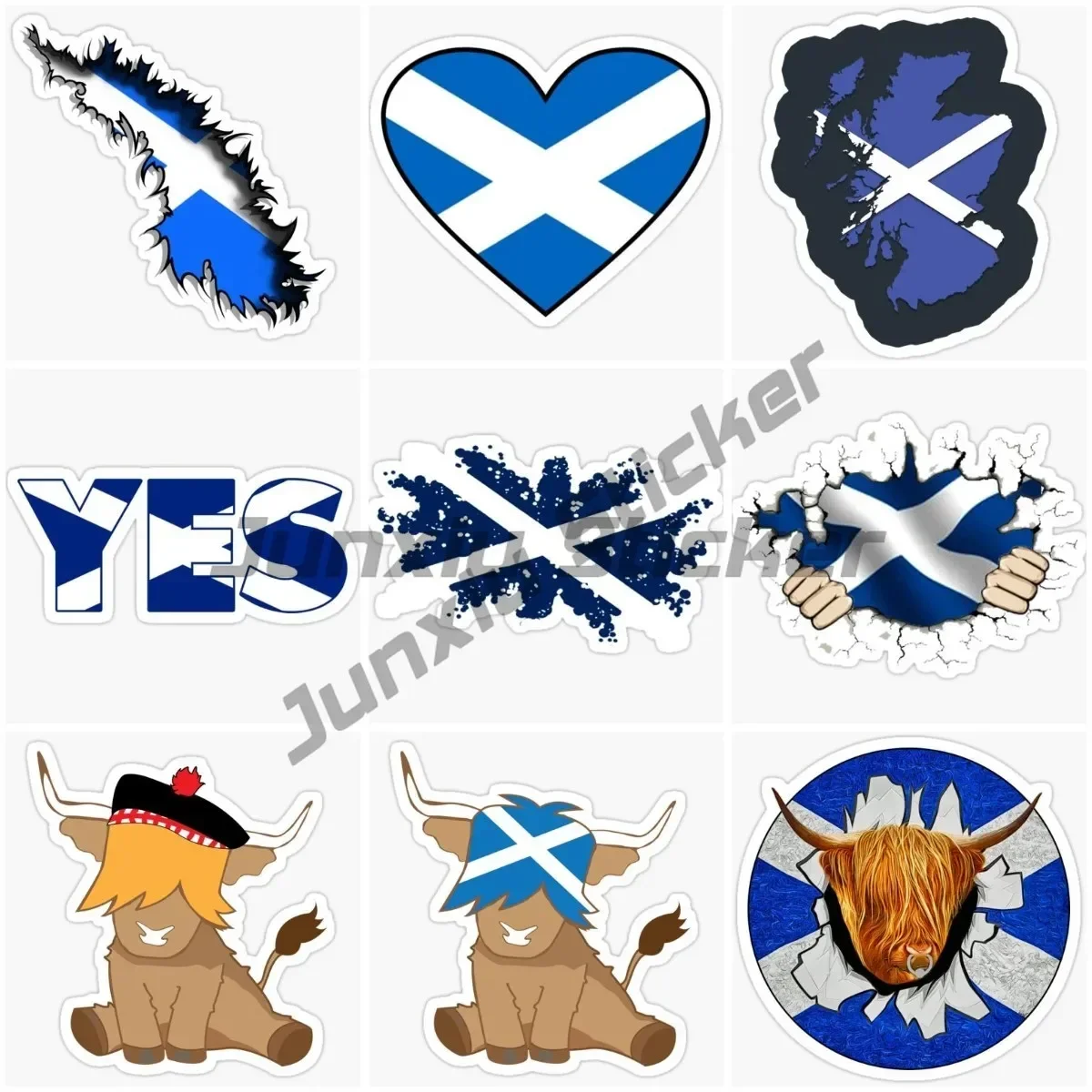 

Originality Scottish Flag Emblem Stickers Durable Vinyl Stickers Laptop Stickers Scooter Bicycle Motorcycle Helmet Sticker Decor
