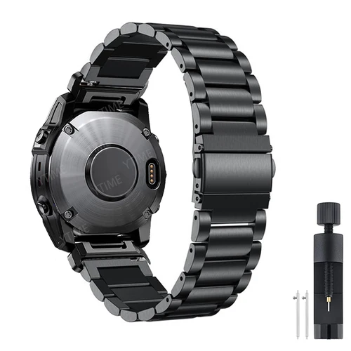 Imagen 2 del producto Forerunner 945 955 965 935 correa de Metal 22mm correa de reloj de acero inoxidable de ajuste fácil y rápido para pulsera Garmin Descent G1/Instinct 2