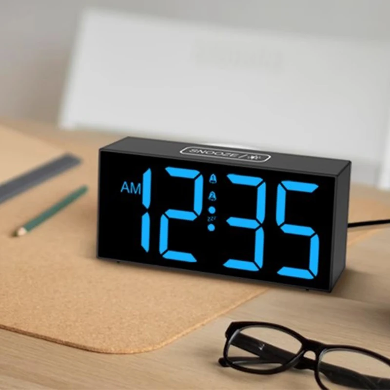 LED Alarm Clock Multifunctional Electronic Shaker Clock Bedside Digital Luminove Clocks Modern Minimalist Designer Desktop Clock
