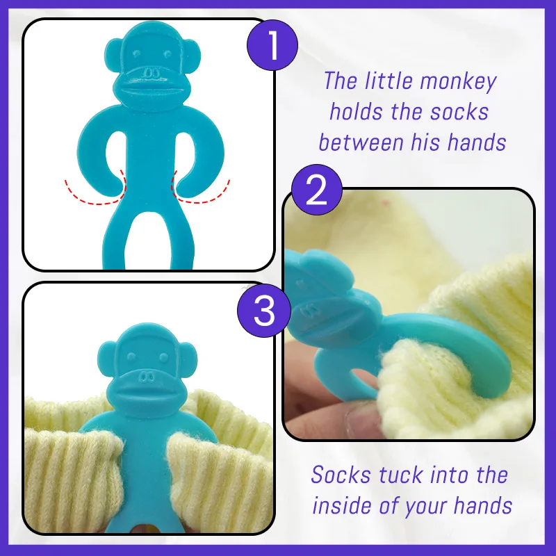 Creative Home Washing Machine Dryer Monkey Sock Holder