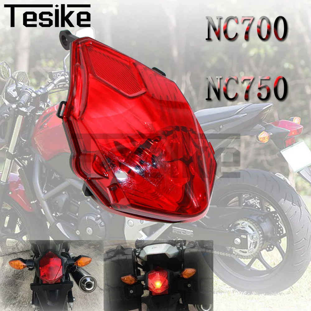 New Rear Lamp housing Tail Light Lens For Honda NC700 NC750  Red Licence Brake Light Lenses Plate Light Cover