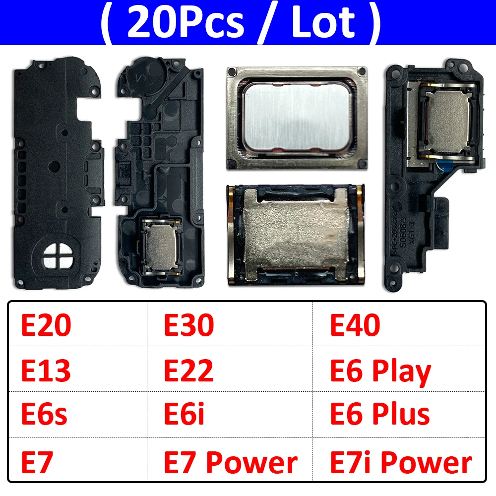 20Pcs, Loudspeaker Loud Speaker Sound Buzzer Ringer Flex Cable For Moto E20 E22 E13 E30 E40 E6 E7 Plus Play E6s E6i E7i Power