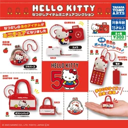 TOMY Original 4Pcs Gashapon Hello Kitty Sanrio Anime Figure Toys For Kids Gift Collectible Model Ornaments