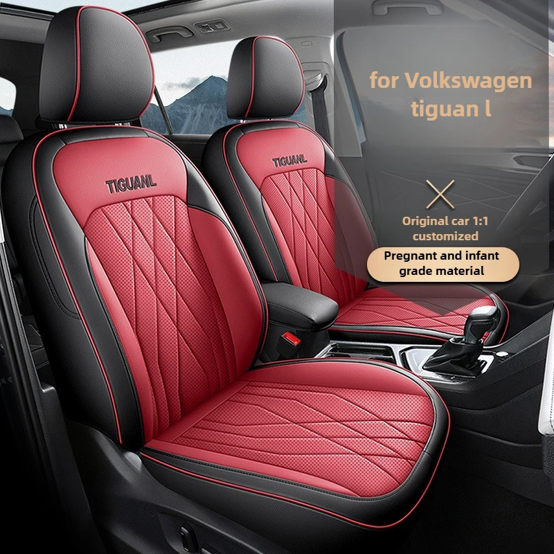

Новые автомобильные специальные чехлы на автомобильные сиденья для Tiguan L 2019 2020 2021 2022 2023 2024, кожаная подушка, защитный чехол для сиденья, автомобильные аксессуары