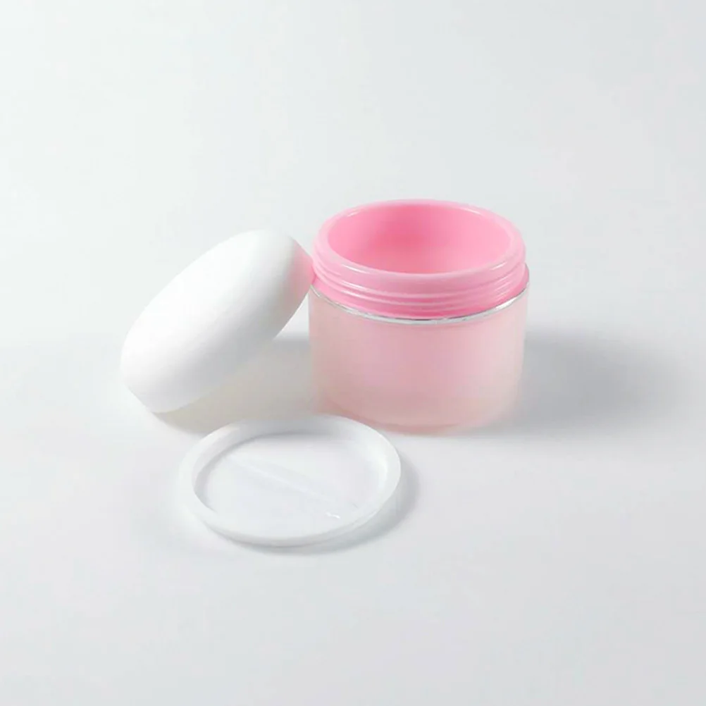 

3Pcs Cosmetics Container Portable Durable Plastic Mini Face Cream Box for Travel Home Acrylic Powder Ointment Storage