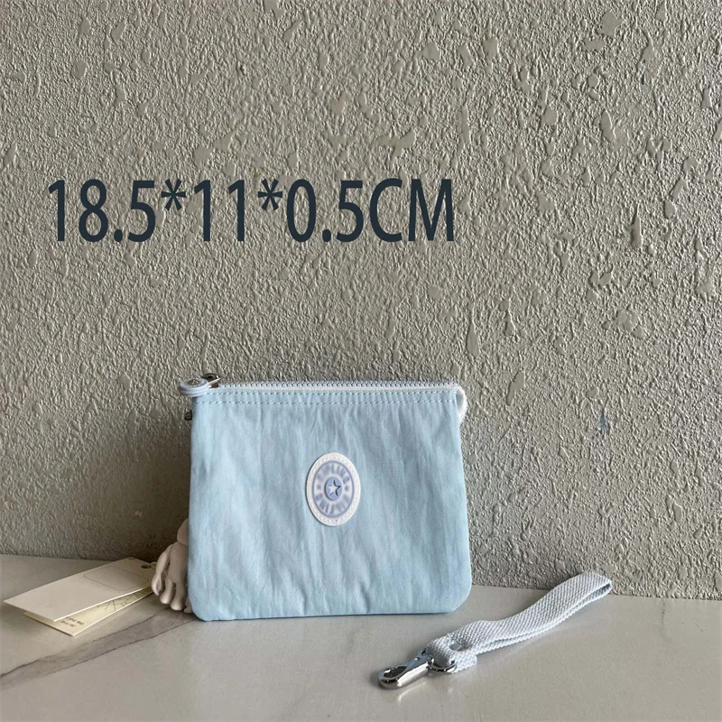 KIP cold frost blue splicing three-layer handbag multi-functional coin purse very practical Christmas gift for women