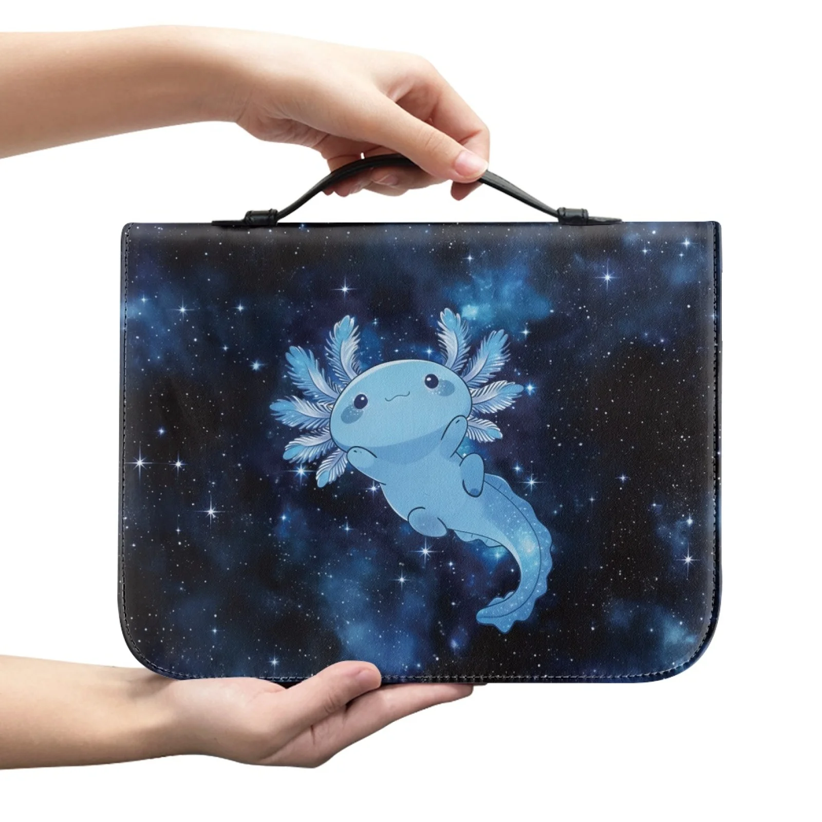 PENSTROLL Axolotl Galaxy Theme Portable Book Holder Organizer for Adults Practical Church Bible Bag 2026 Collection