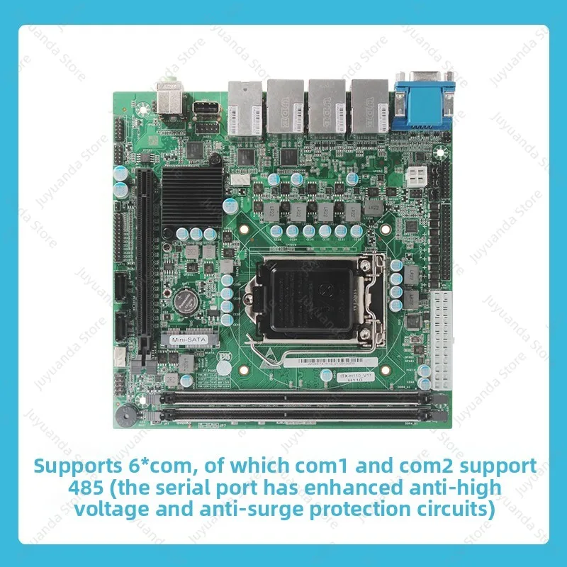 ITX-H110 Industrial Main Board 1151 Multi-network Port Visual Service Computer Host 5 Network Port Mini Industrial Control Board