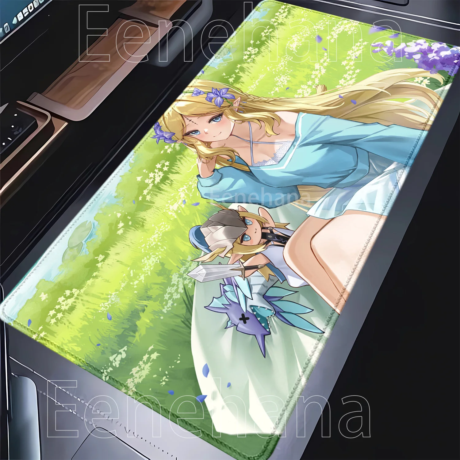 XXL Mousepad Cartethyia Fleurdelys Gaming Wuthering Waves WuWa Esports Mouse Pad Keyboard Office HD Printing Anime Girl Desk Mat
