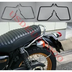 Pannier Rails Saddlebag Support Guard Bars Brackets for Kawasaki W400 W650 W800 BC-EJ400A/BC-EJ650A/EBL-EJ800A Chrome Black