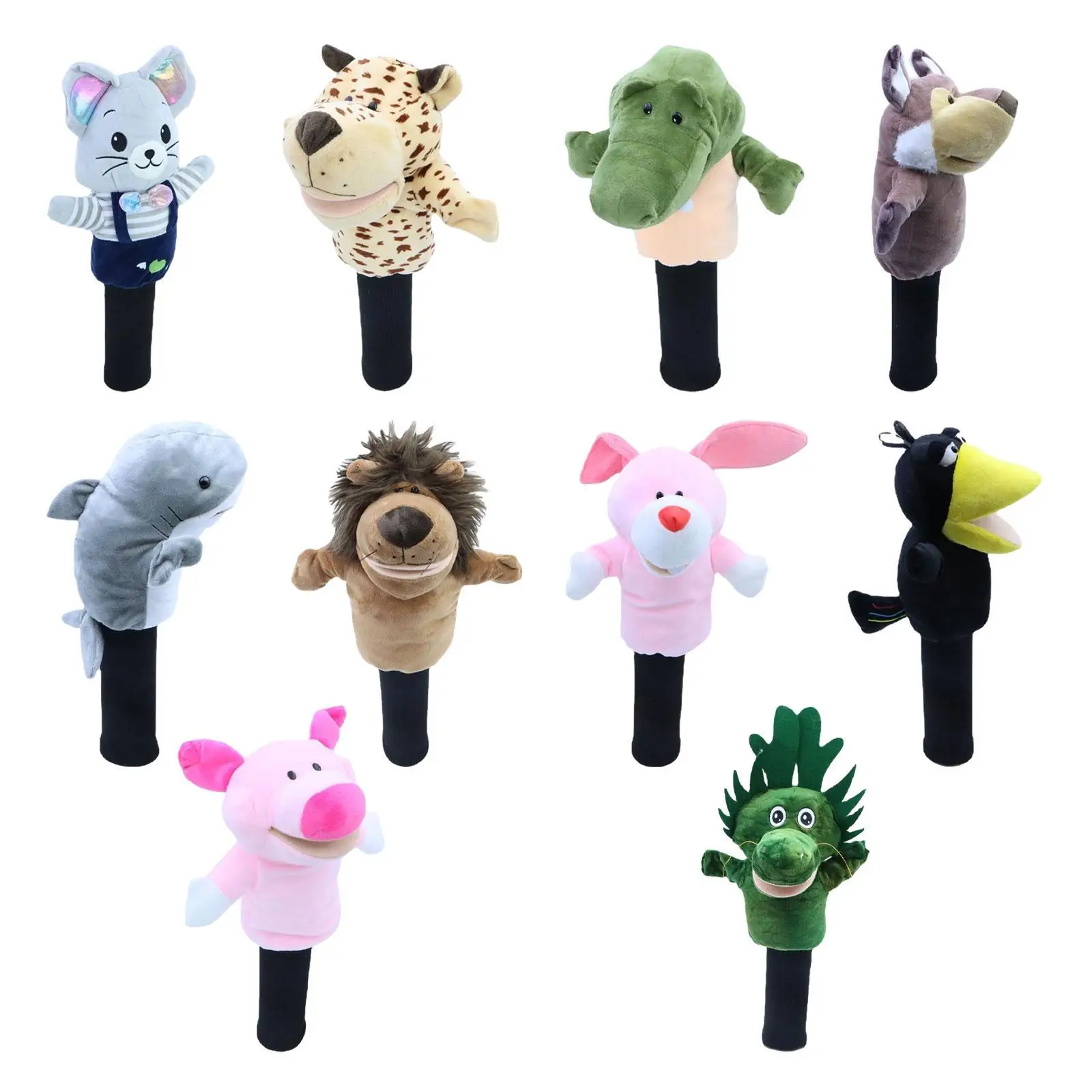 واقي غطاء رأس جولف من القطيفة على شكل حيوان لملعب الجولف والرياضة الخارجية #3