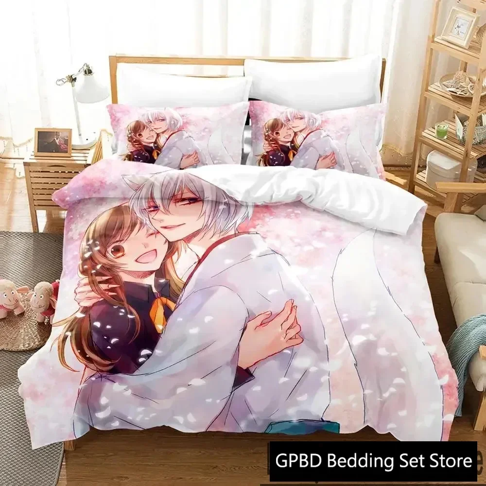 3D Print Kamisama Kiss Tomoe Anime Comfortable Duvet Quilt Cover Pillowcase Bedding Set Children Bedroom Decoration Home Textile