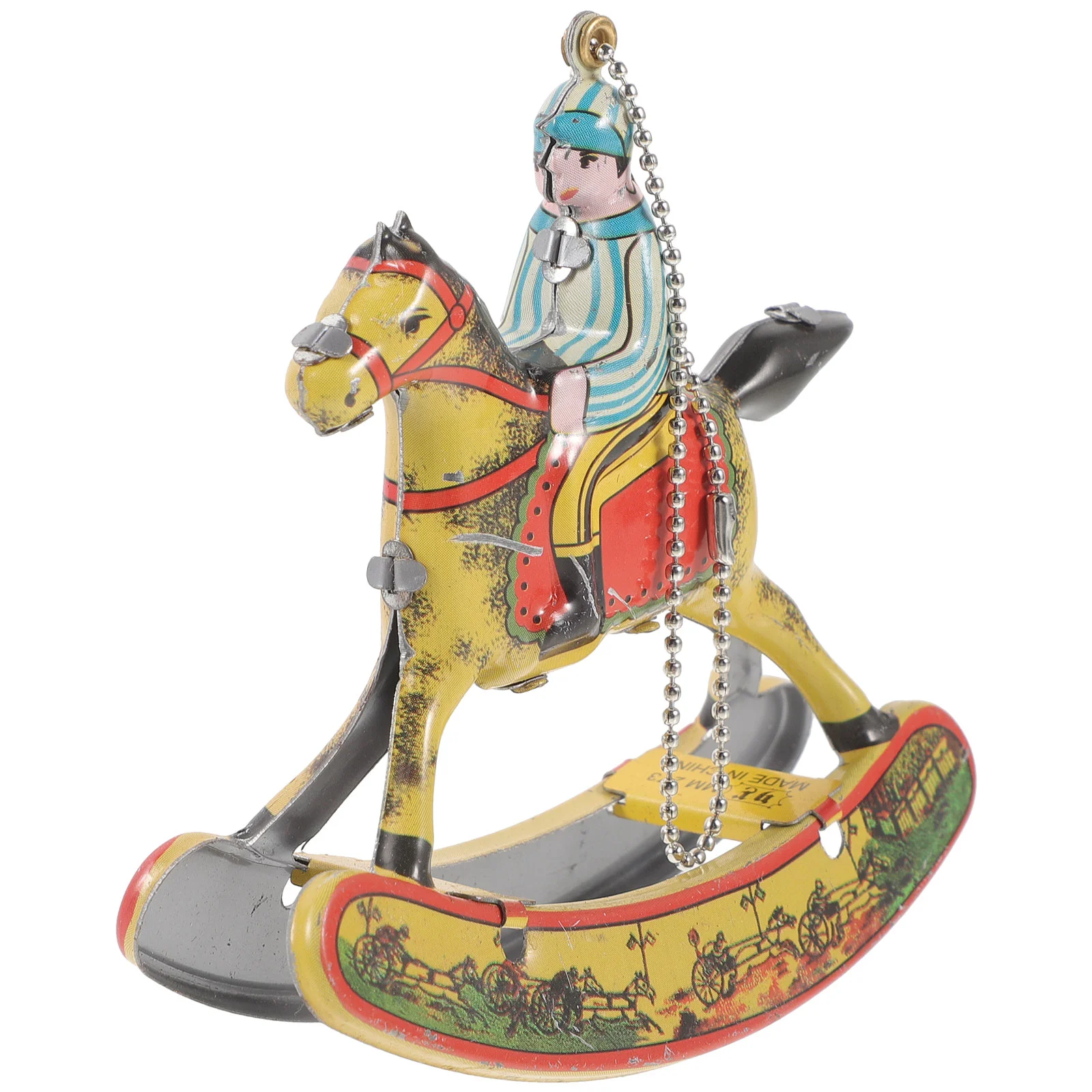 

Tin Toys Rocking Horse Ornaments Kids Room Adornment Household Retro Collection Wrought Iron Decor