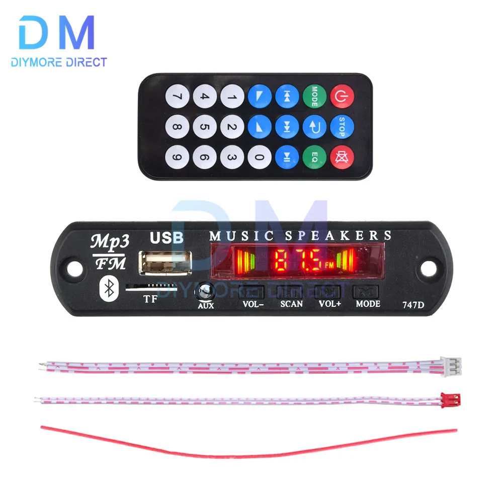 9V 12V Car MP3 WMA Decoder Board Audio MP3 Player USB TF FM Radio Module Wireless Bluetooth 5.0 Decoder Board