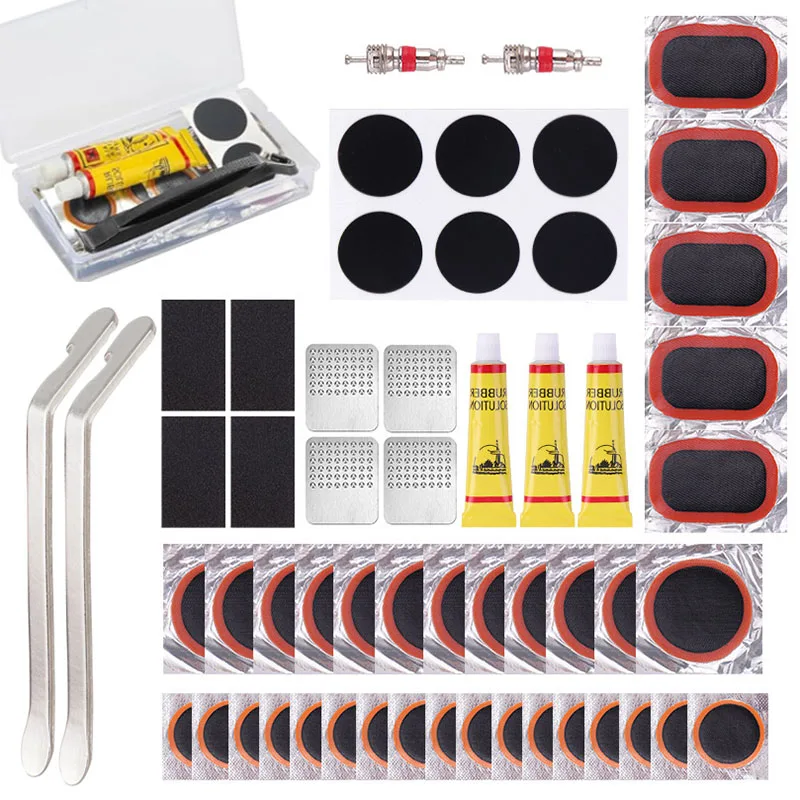 دراجة الإطارات الإطارات أنبوب طقم تصليح الدراجات شقة الإطارات إصلاح المطاط التصحيح الغراء رافعة الدراجات لا الغراء دراجة الأنبوب الداخلي أداة ثقب #1