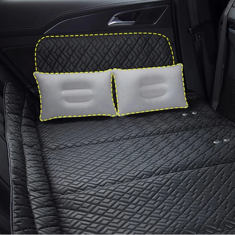 EDBETOS Rear Folding Bed Back Seat Extender ,Dog Car Seat Cover Car SUV Baby Car Travel Bed Rear Car Sleeping Mattress