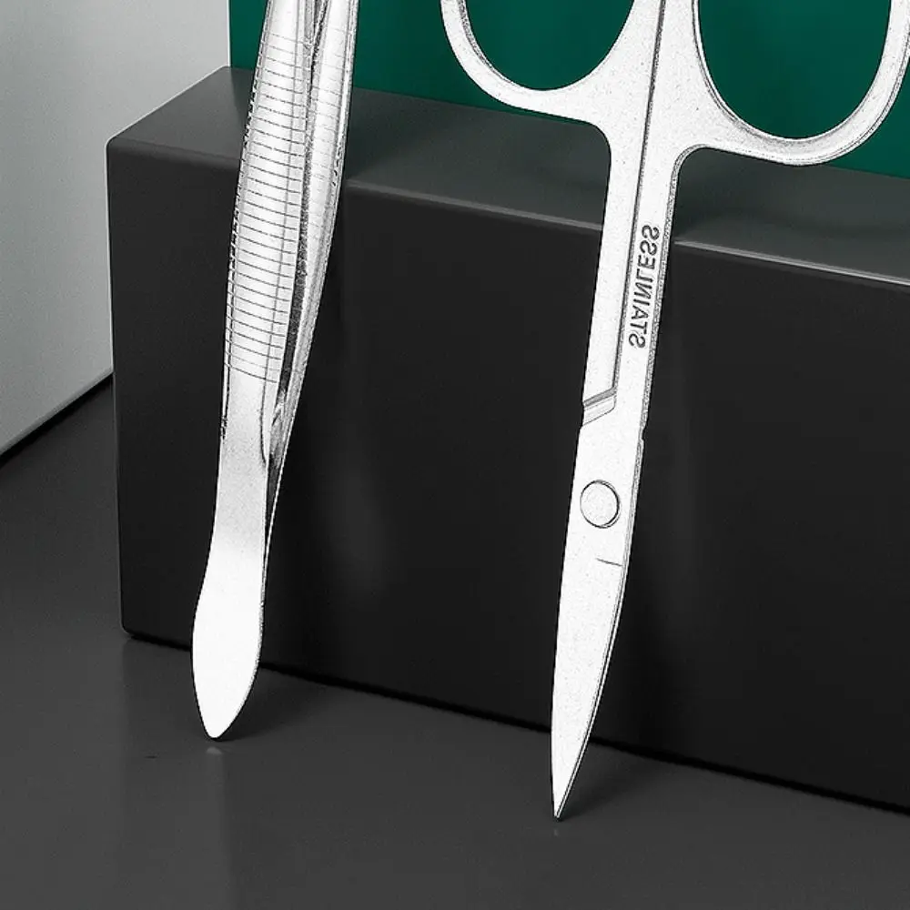 19Pcs Edelstahl Nagel Clippers Set Hause Schönheit Nagel Schleif Werkzeug Leder Hülse Fuß Trimmen Maniküre Kits Männer/frauen