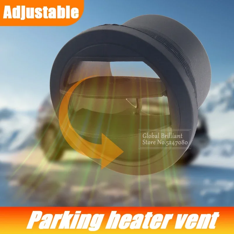 

For Webasto Parking Disel Heater Air Vent Ducting Pipe Outlet Air Conditioner Directional Rotatable Exhaust Joiner Connector