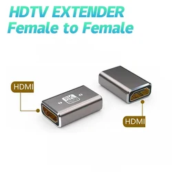 8K HDMI 2.1/2.0 Compatible Female-Female Adapter Cable Extender Connector For HDTV PC Laptops Camera Project Display Inverter