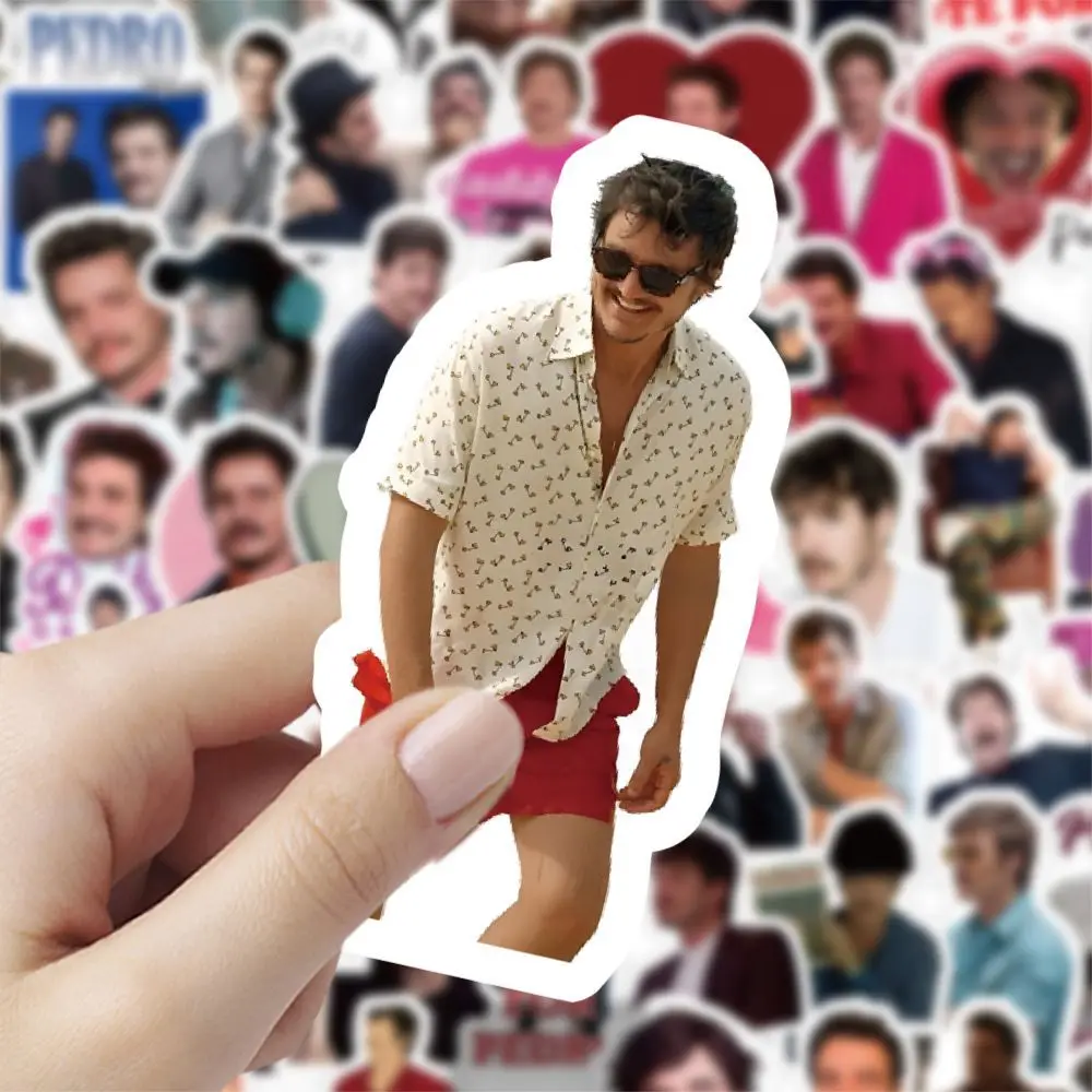 60 PCS Actor Pedro Pascal Stickers iPad Mobilephone cases Laptops planner books DIY decoration Waterproof Cool Graffiti FAN Gift