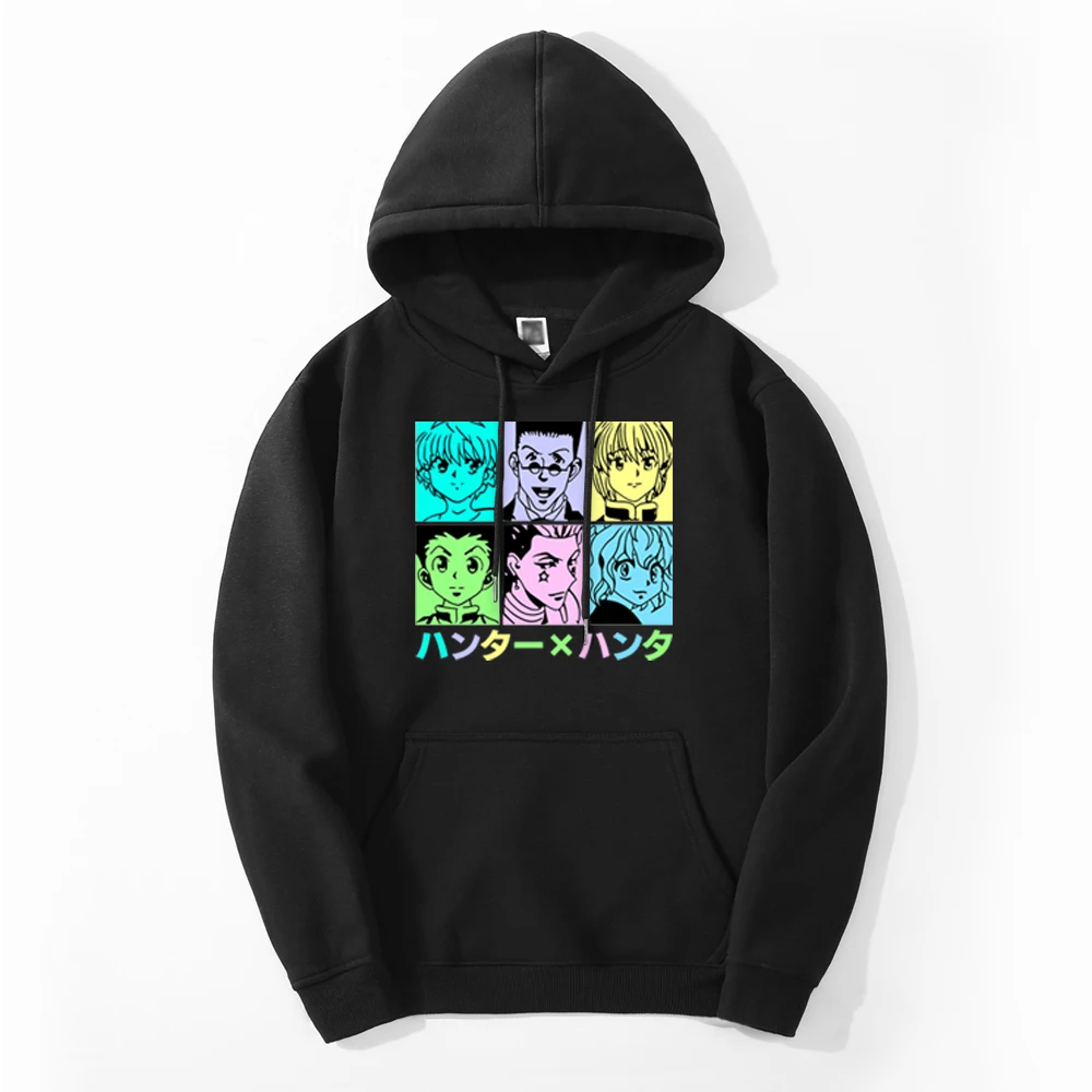 HUNTER × HUNTER FREECSS Killua Zoldyck Japan Anime Men's Fleece Warm Hoodie Sweatshirt Fleece Thick Pullovers Breathable Hoodie