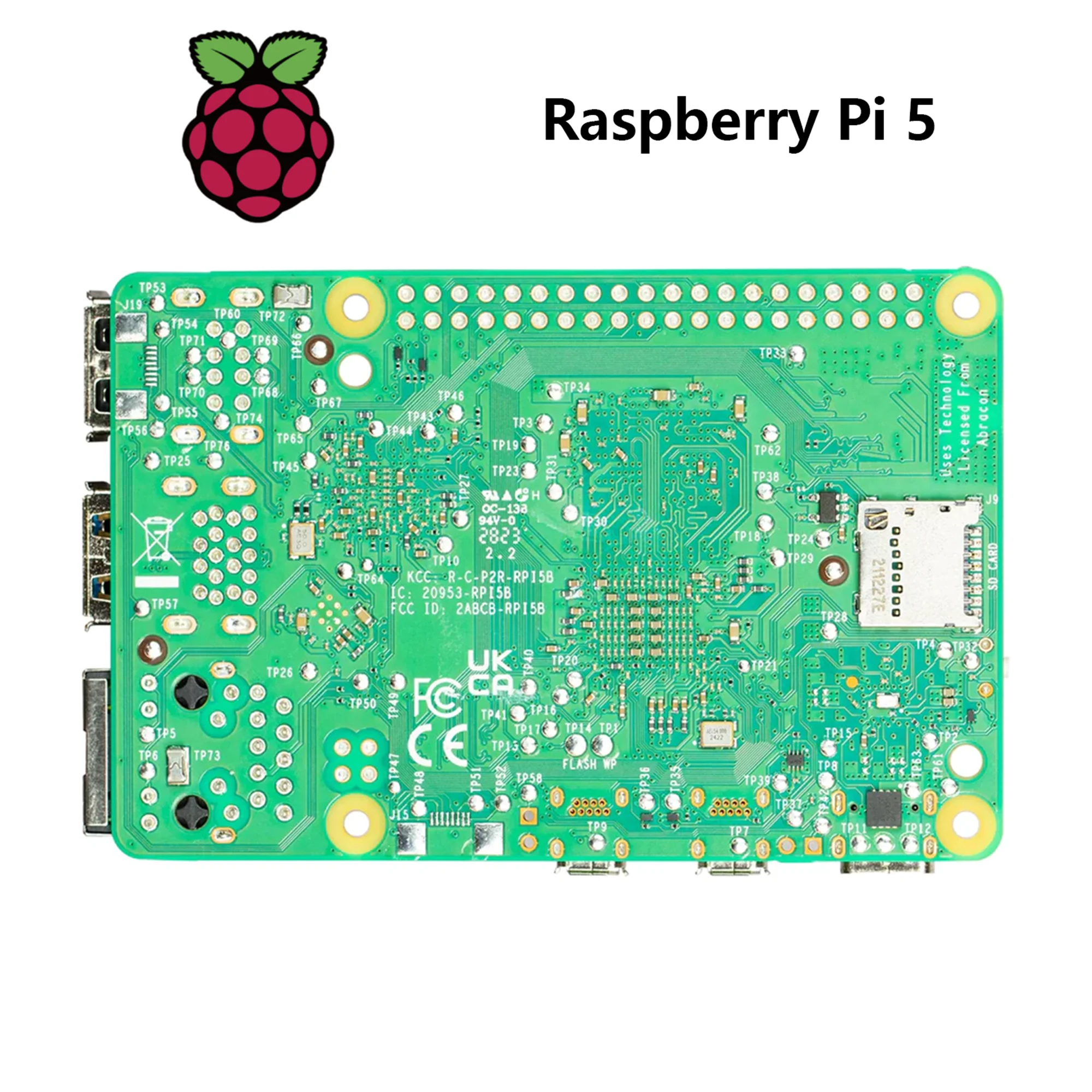 Official Raspberry Pi 5 Development board Optional 2GB 4GB 8GB Quad-core Arm Cortex-A76 BCM2712 Processor New RPI Demon Board