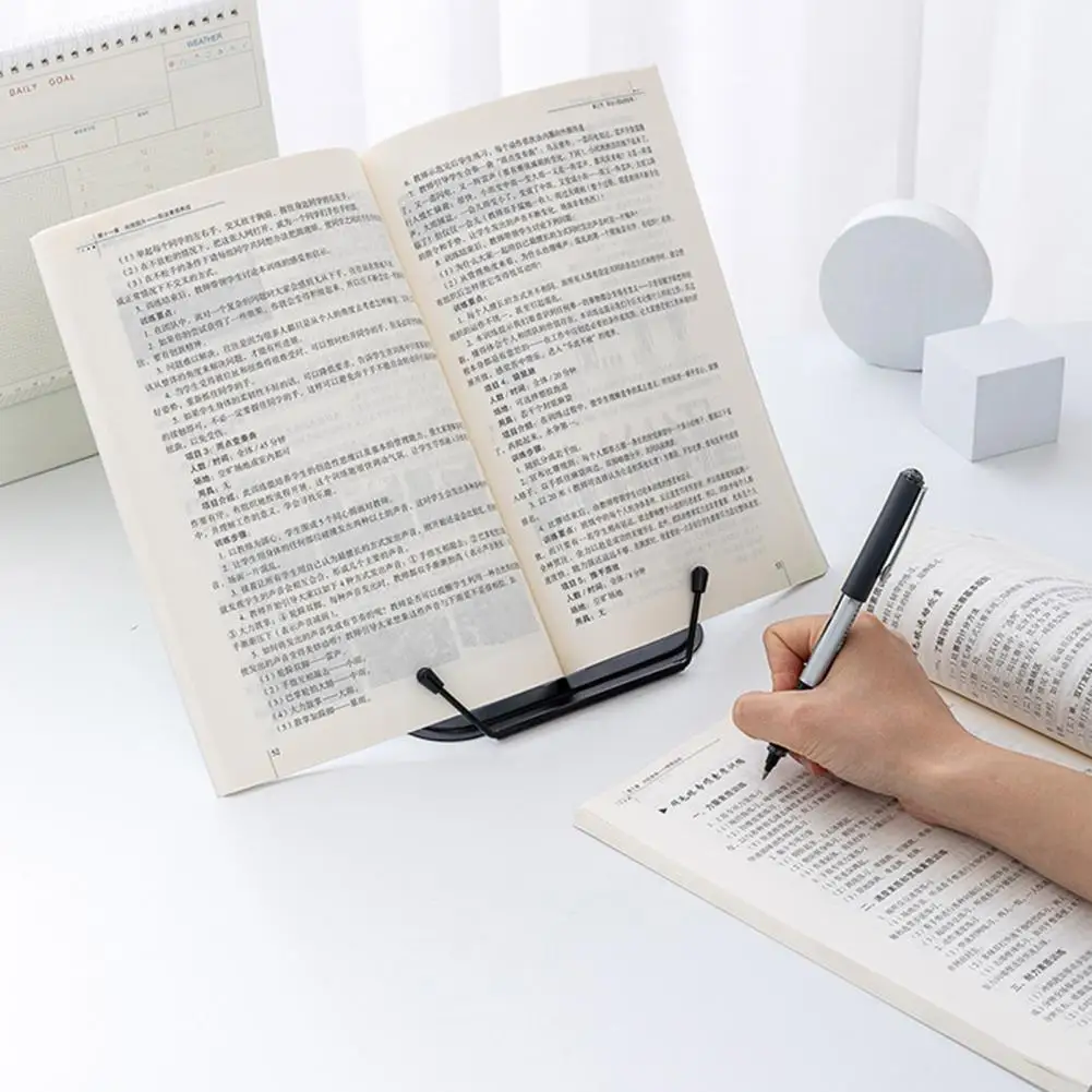 2025 حامل كتب معدني للقراءة حامل كتب بقية قابل للتعديل مع مقاطع الصفحة حامل المستندات المكتبية حامل الكتابة للوصفات Tex