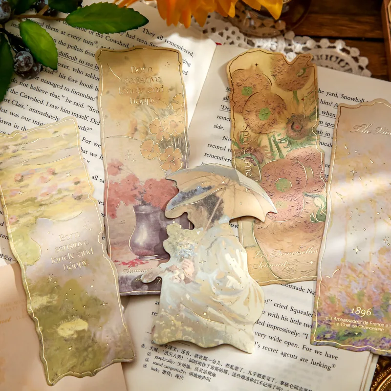 Van Gogh Paper Bookmark Van Gogh Oil Painting Page Clip Paper Bookmark Set Creative Embellished Paper Bookmarks Gifts For Friend